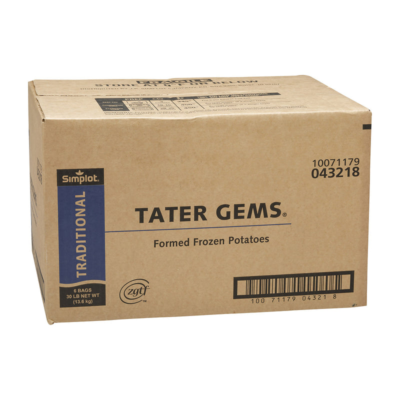 Simplot Traditional Tater Gems 5 Pound Each - 6 Per Case.