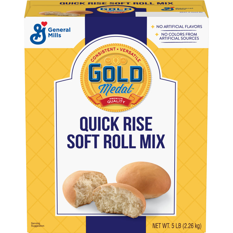 Gold Medal™ Soft Roll Mix Quick Rise 5 Pound Each - 6 Per Case.