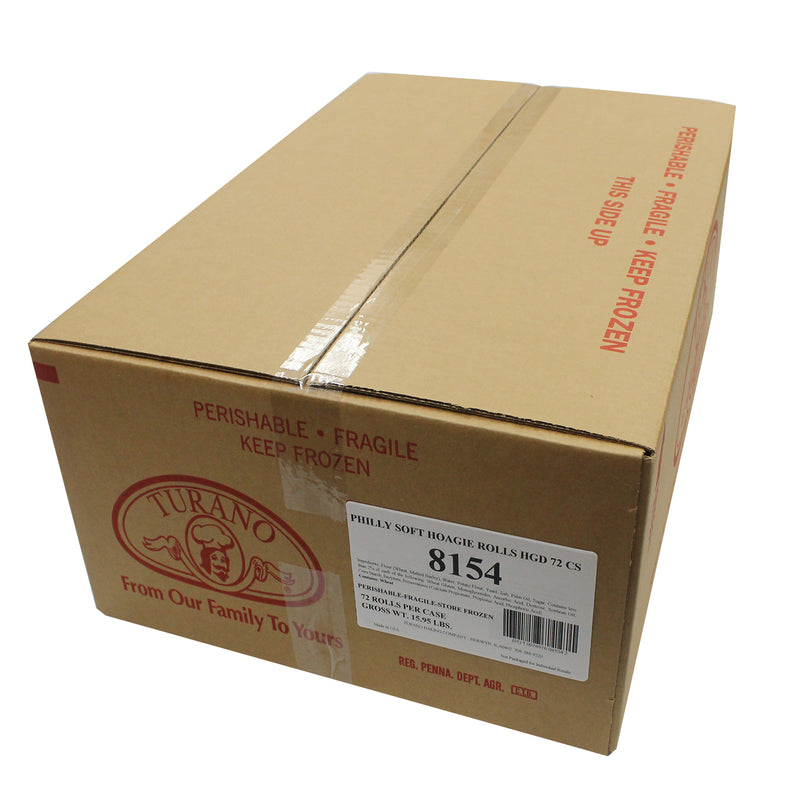 Philly Soft Hoagie Rolls Hgd 3.1 Ounce Size - 72 Per Case.