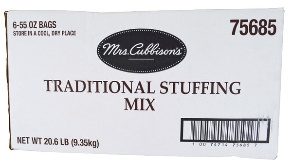 Mrs Cubbison's Stuffing Traditional Seasoned 55 Ounce Size - 6 Per Case.