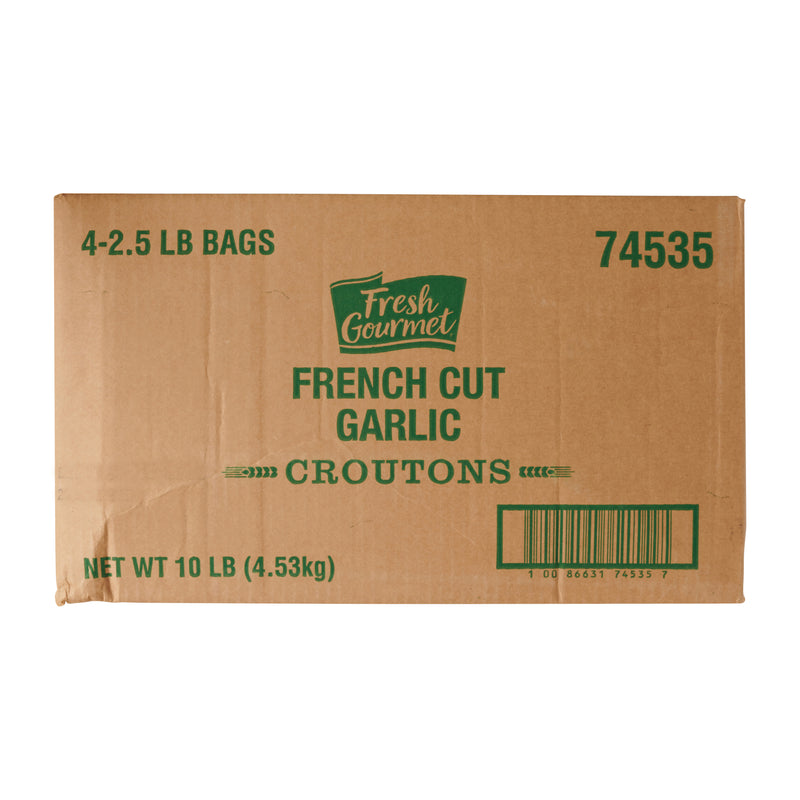 Fresh Gourmet Crouton Fresh Garlic Trans Fatfree 2.5 Pound Each - 4 Per Case.
