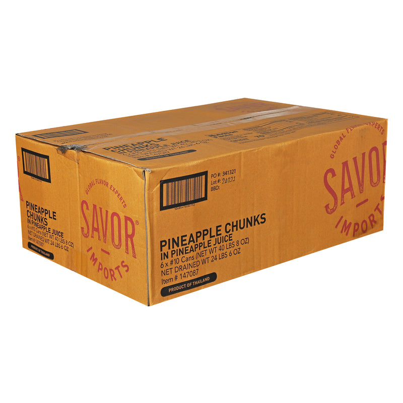 Savor Imports Pineapple Chunk Juice Choice Can 10 Cans - 6 Per Case.