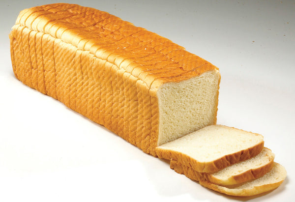 Bread White Pullman Loaf Slice Bulk Frozen 24 Ounce Size - 1 Per Case.