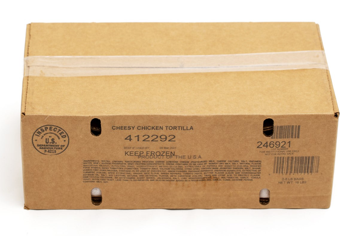 Taste Traditions Cheesy Chicken Tortilla Gluten Free 8 Pound Each - 2 Per Case.