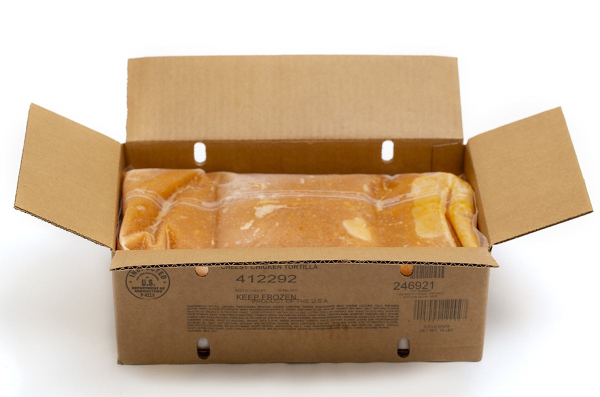 Taste Traditions Cheesy Chicken Tortilla Gluten Free 8 Pound Each - 2 Per Case.