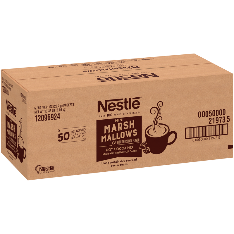 Nestle Hot Cocoa Rich Chocolate Flavor 0.713 Ounce Size - 300 Per Case.