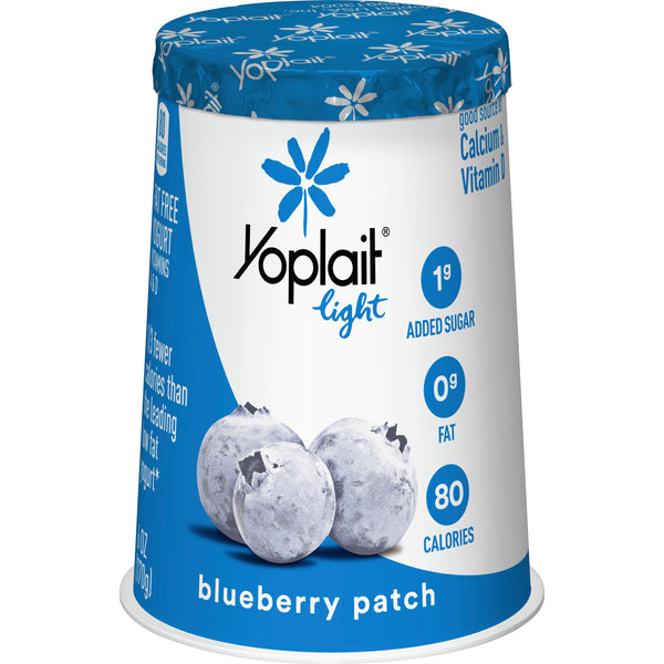 Yoplait® Light Yogurt Single Serve Cup Blueberry Patch 6 Ounce Size - 12 Per Case.