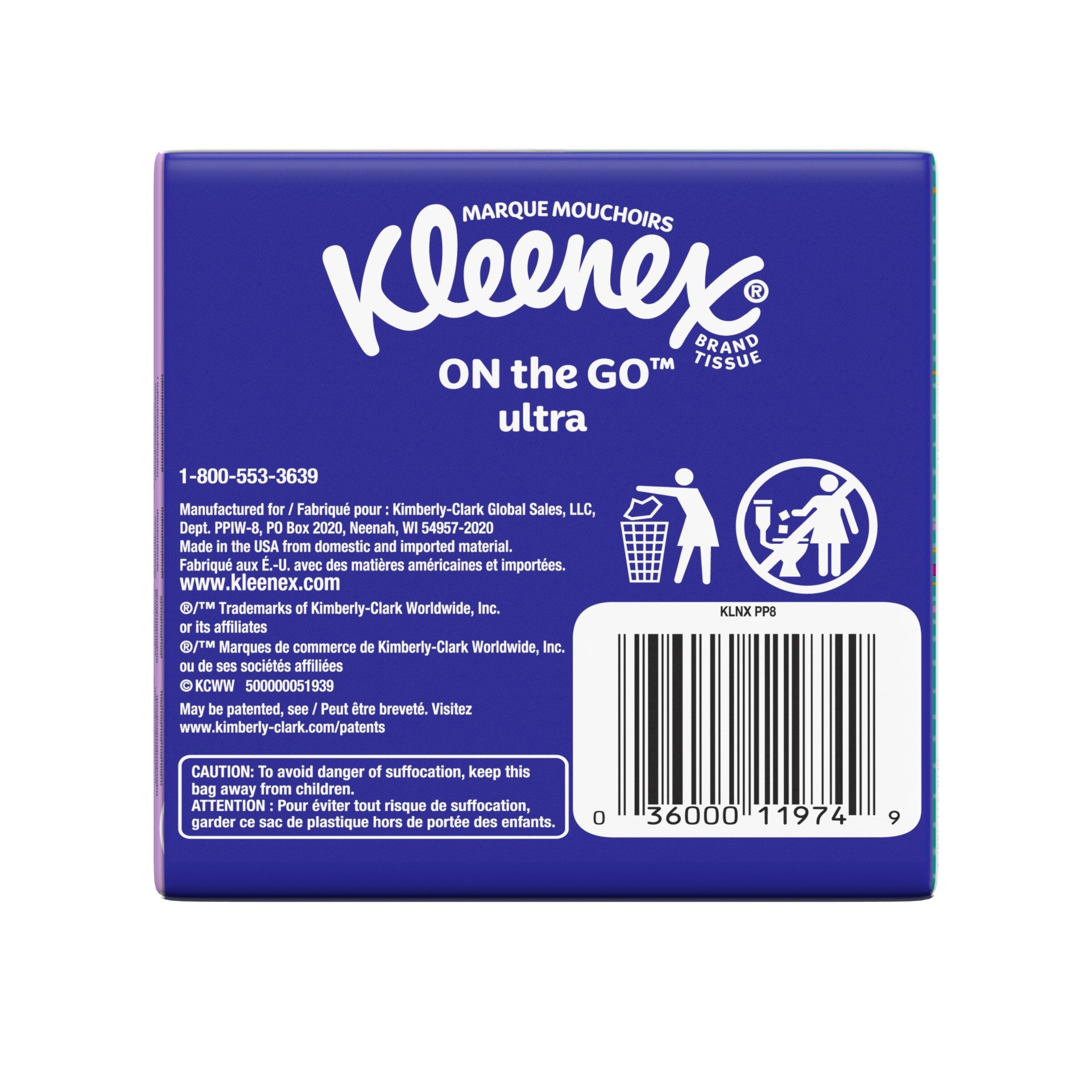 Kleenex Go Pocket Facial Tissue Fsc Mix Sgsna Coc 80 Count Packs - 12 Per Case.