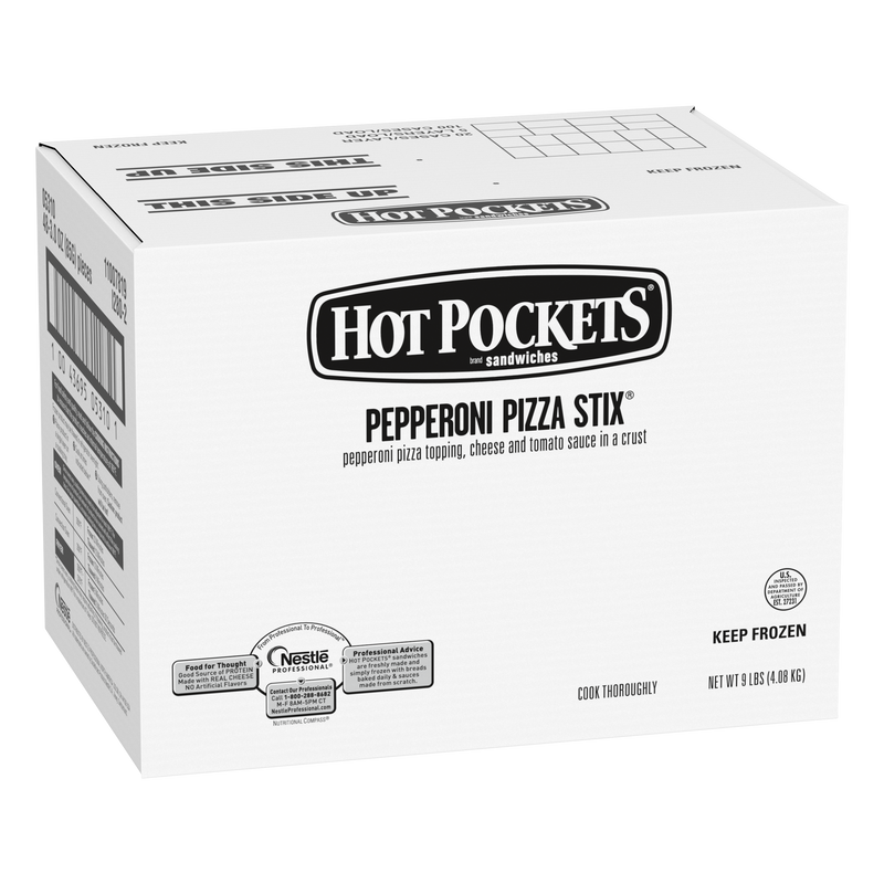 Hot Pockets Pepperoni Pizza Stix 3 Ounce Size - 48 Per Case.