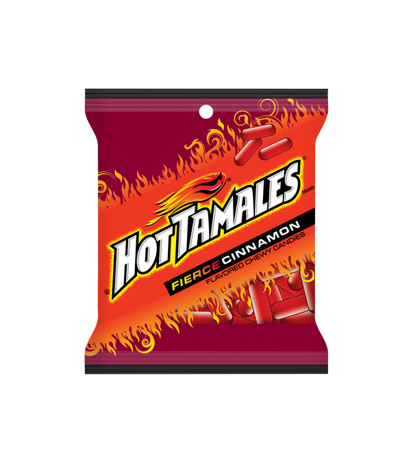 Hot Tamales® Peg Bag Fierce Cinnamon 5 Ounce Size - 12 Per Case.