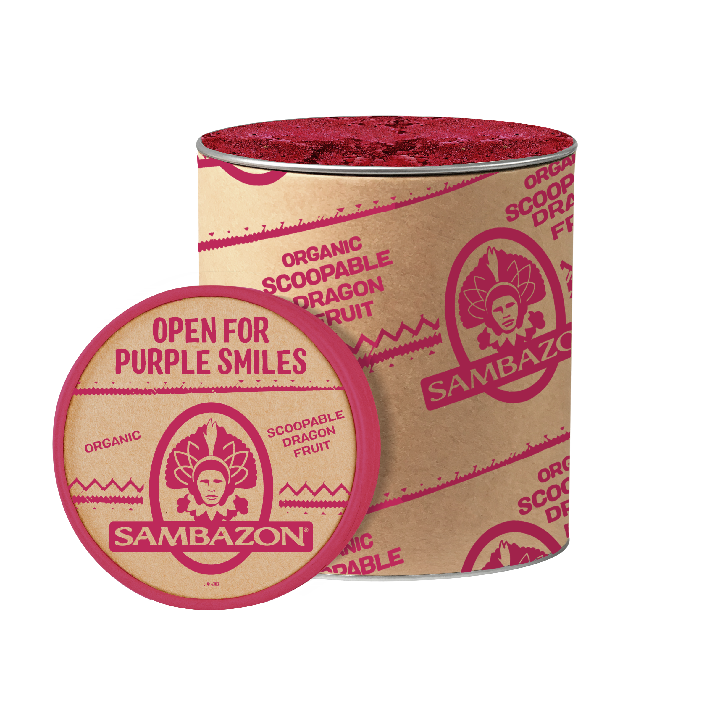 Sambazon Scoopable Dragonfruit Tub 1 Each - 1 Per Case.