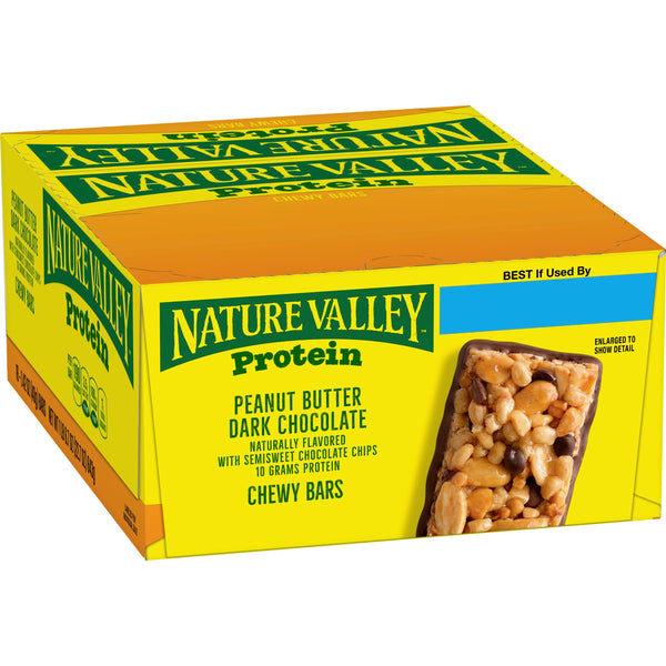 Nature Valley™ Protein Chewy Granola Barspeanut Butter Dark Chocolate 22.7 Ounce Size - 8 Per Case.