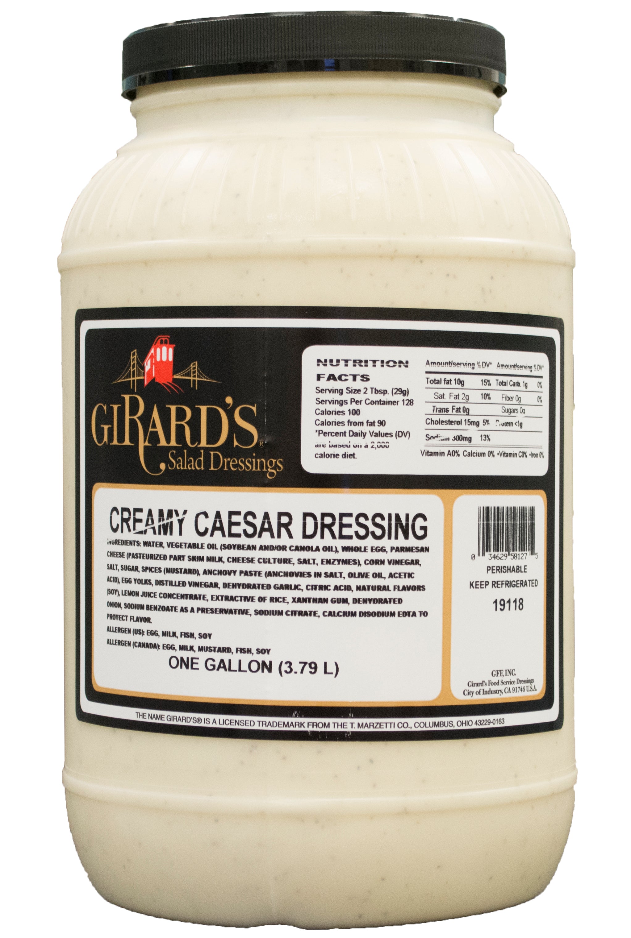 Girard's Creamy Caesar With Parmesan Dressing, 1 Gallon