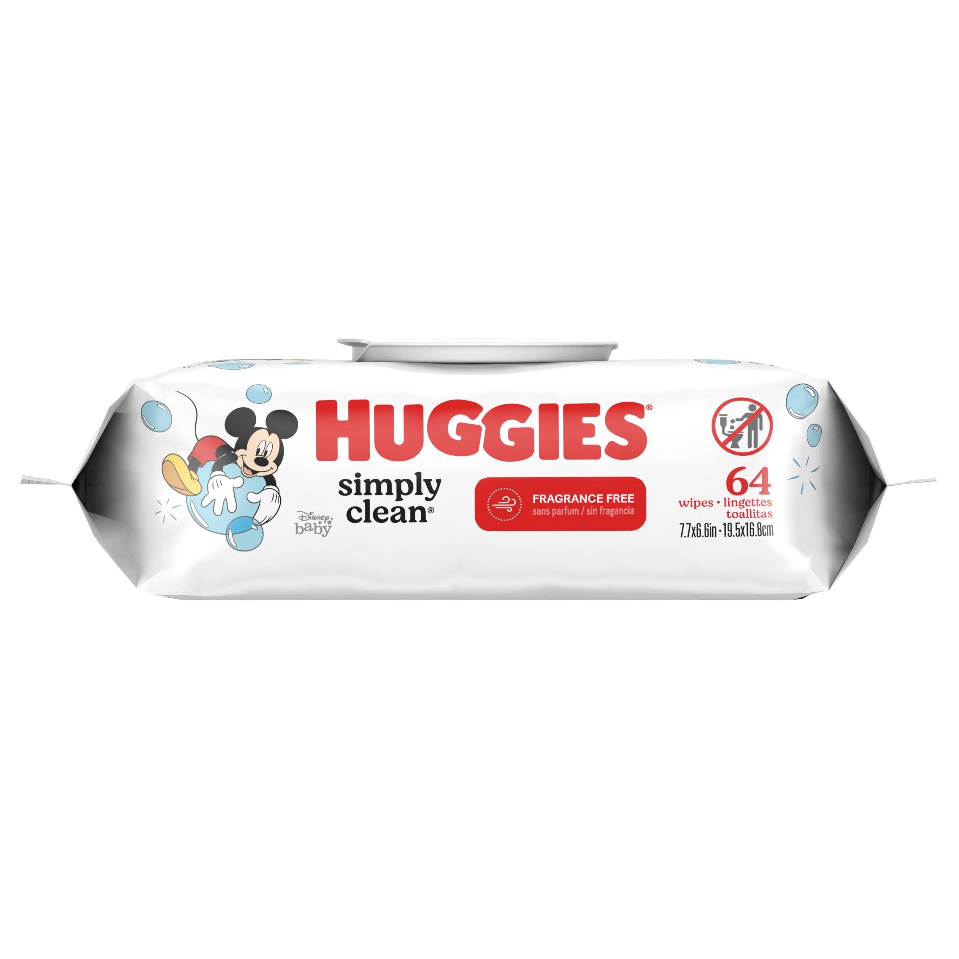 Huggies Simp Cln Ff Babywipe Rgd Flptp 64 Count Packs - 8 Per Case.