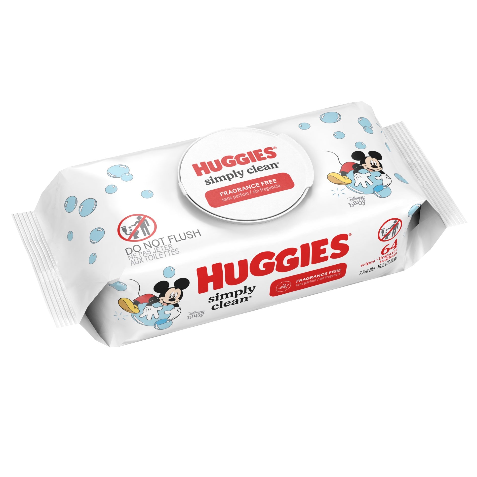 Huggies Simp Cln Ff Babywipe Rgd Flptp 64 Count Packs - 8 Per Case.