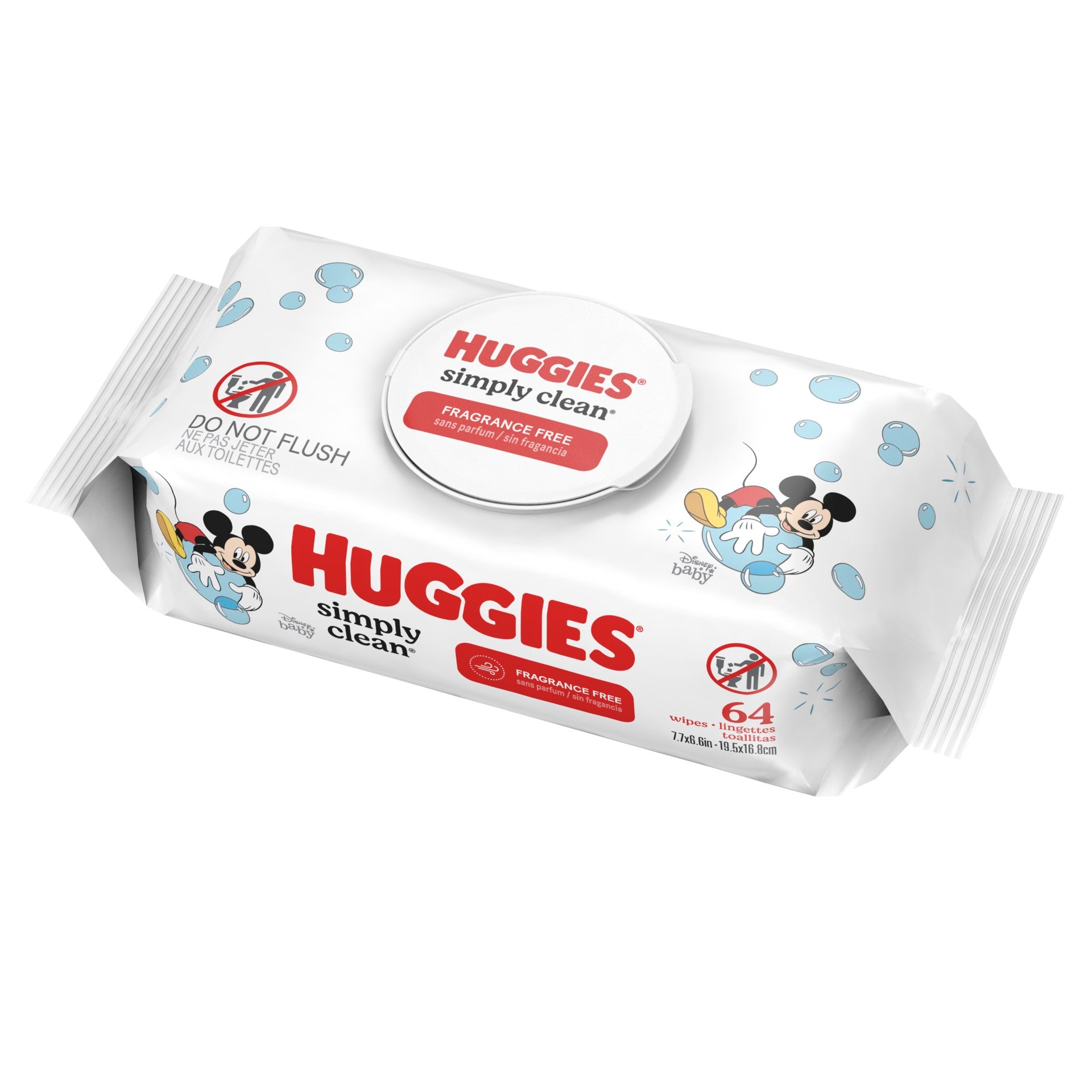 Huggies Simp Cln Ff Babywipe Rgd Flptp 64 Count Packs - 8 Per Case.