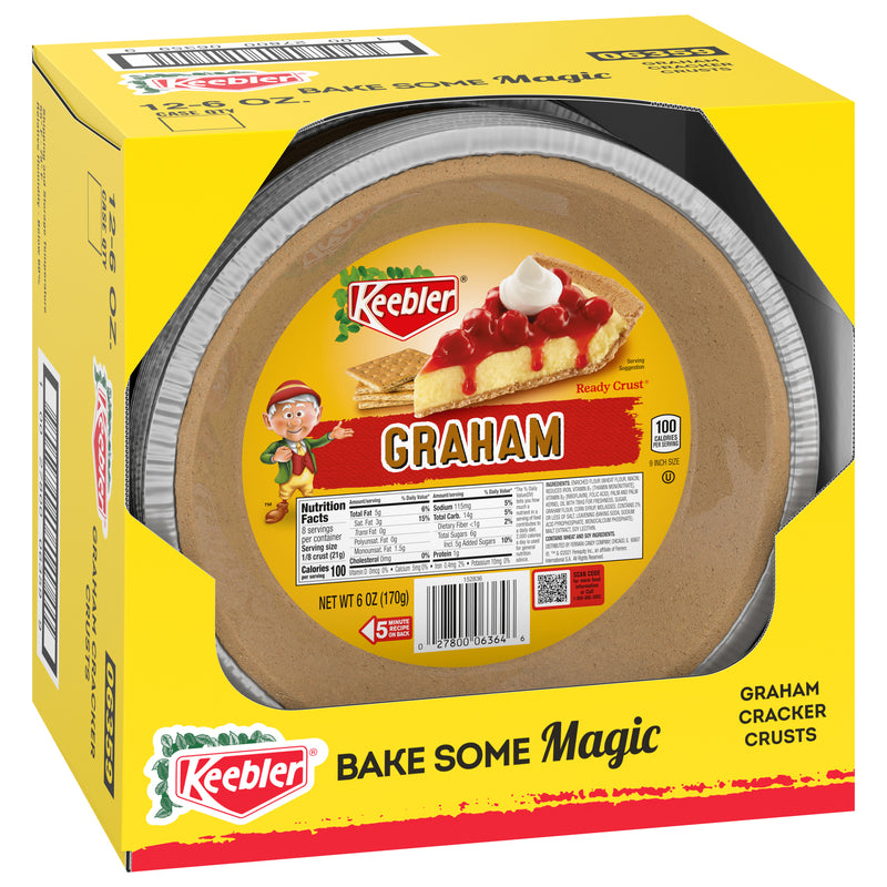 Keebler Graham Cracker Pie Crust Tins 6 Ounce Size - 12 Per Case.