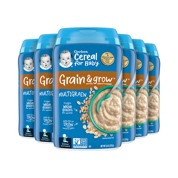 Gerber 2nd Foods Multigrain Cereal Baby Food, 8 Ounce Size - 6 Per Case.