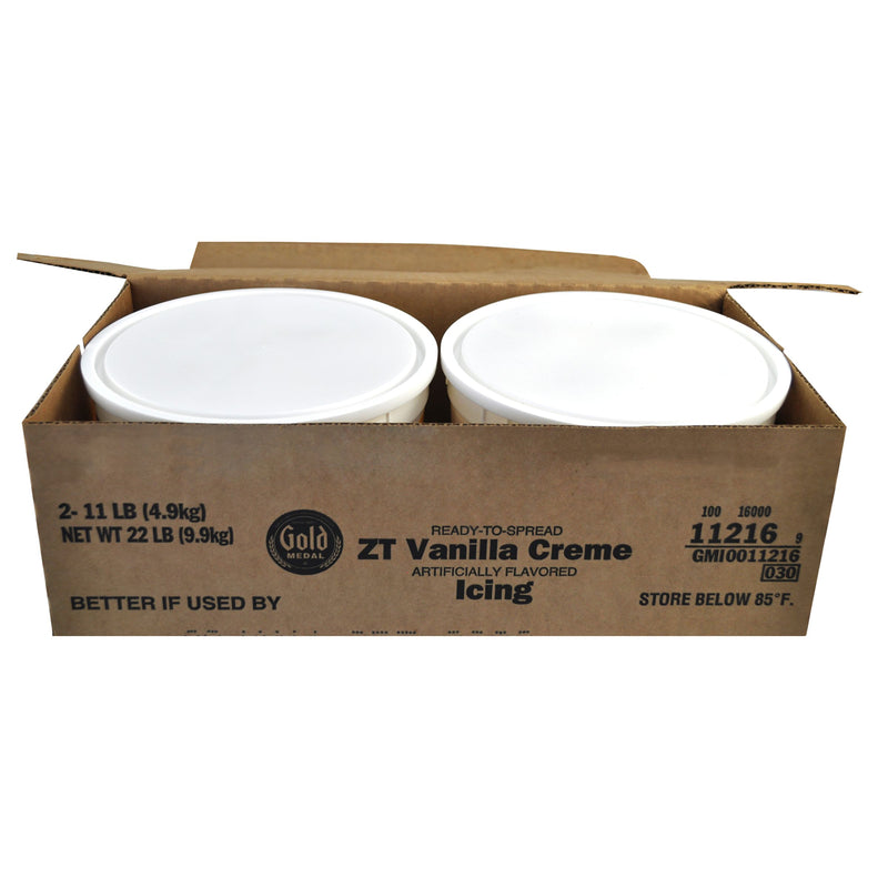 Gold Medal™ Ready To Spread Icing Vanillacreme 11 Pound Each - 2 Per Case.