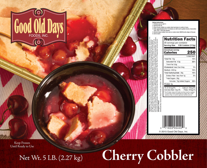 Cherry Cobbler 5 Pound Each - 2 Per Case.