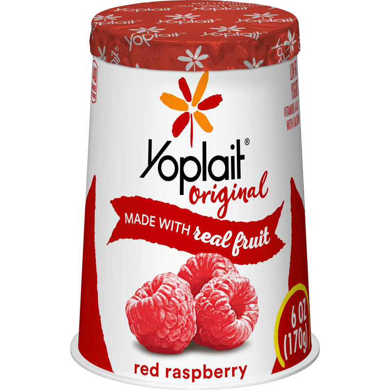 Yoplait® Original Yogurt Single Serve Cup Red Raspberry 6 Ounce Size - 12 Per Case.