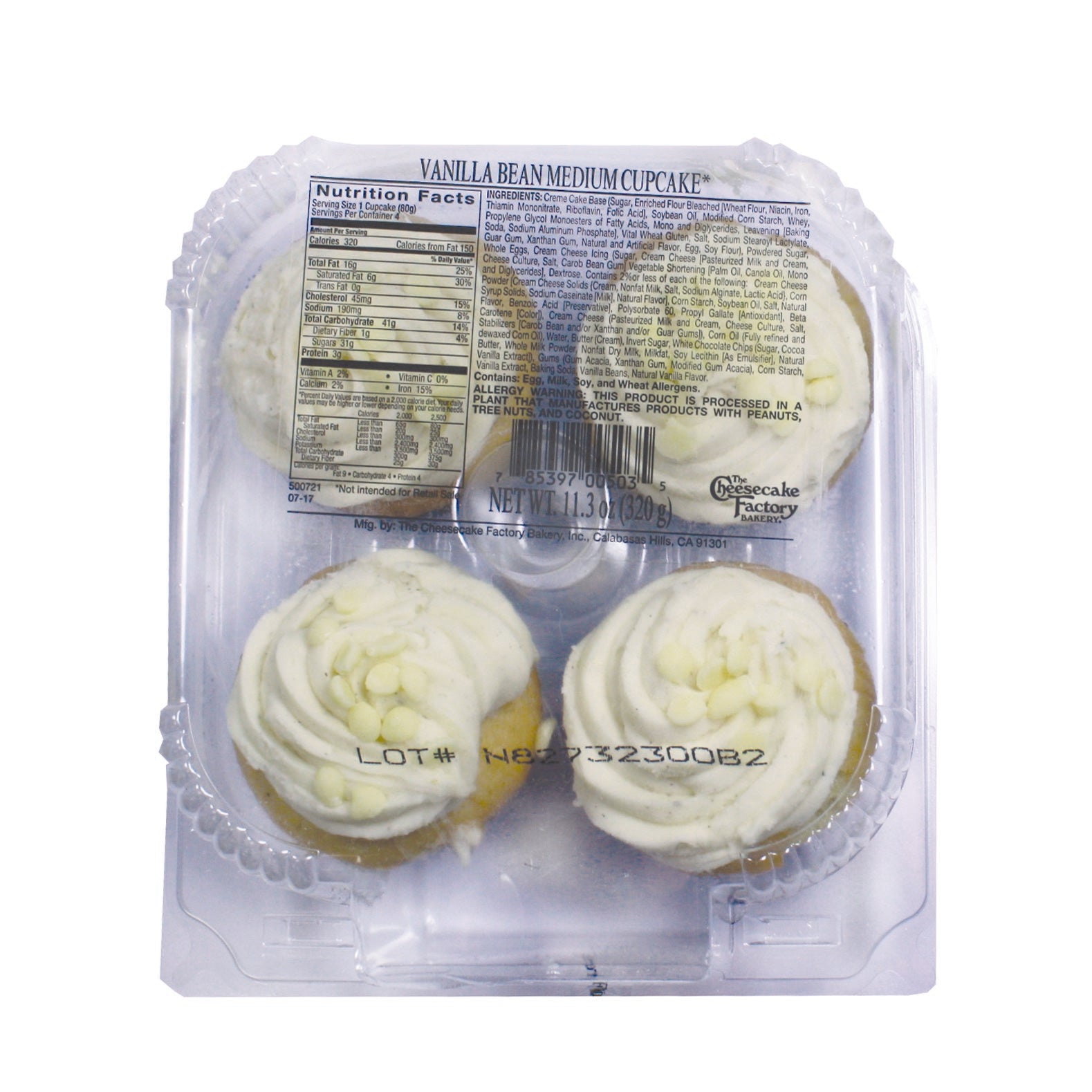 Vanilla Bean Medium Cupcake 11.3 Ounce Size - 8 Per Case.