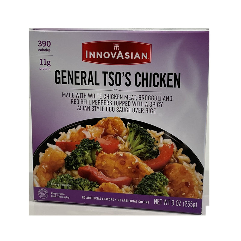 Innovasian Cuisine Chicken General Tso's Lightly Breaded White Rice 9 Ounce Size - 8 Per Case.