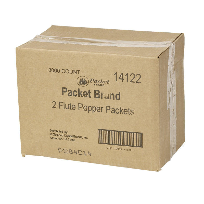 Packet Brand Fluted Pepper Packets Gram 0.11 Grams Each - 3000 Per Case.