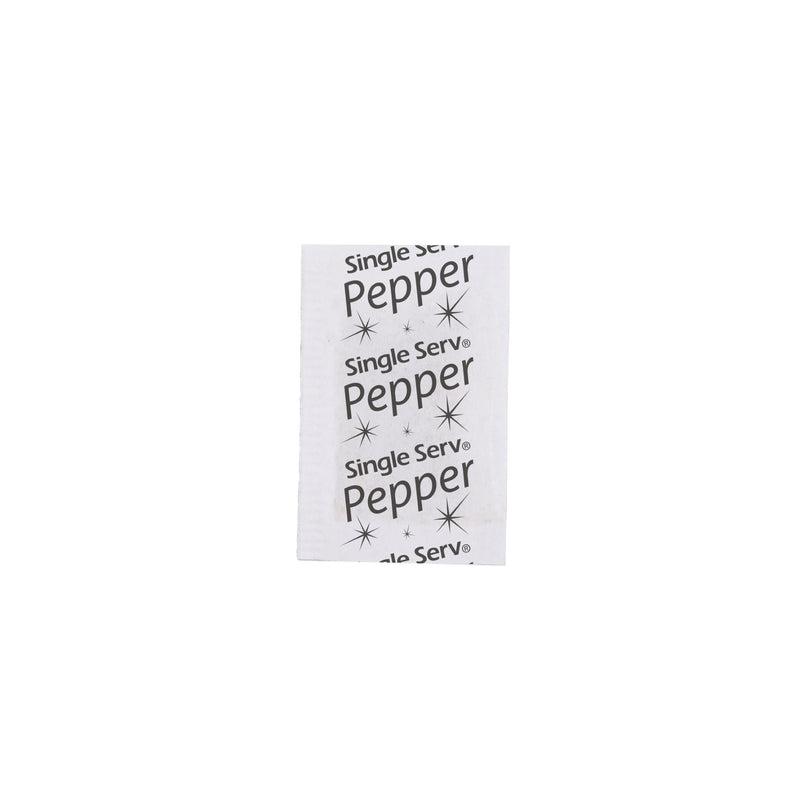 Single Serv Flat Pepper Packets 0.1 Grams Each - 3000 Per Case.