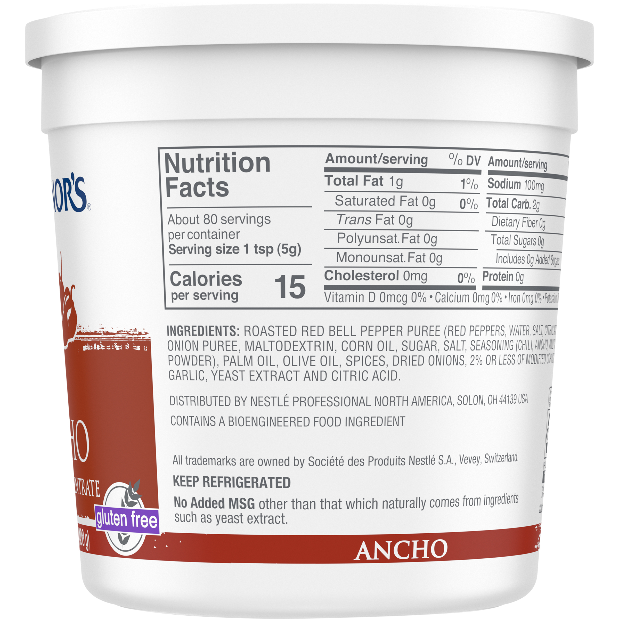 Minor's Gluten Free Ancho Flavor Concentrate, 14.4 Ounces, 6 per case