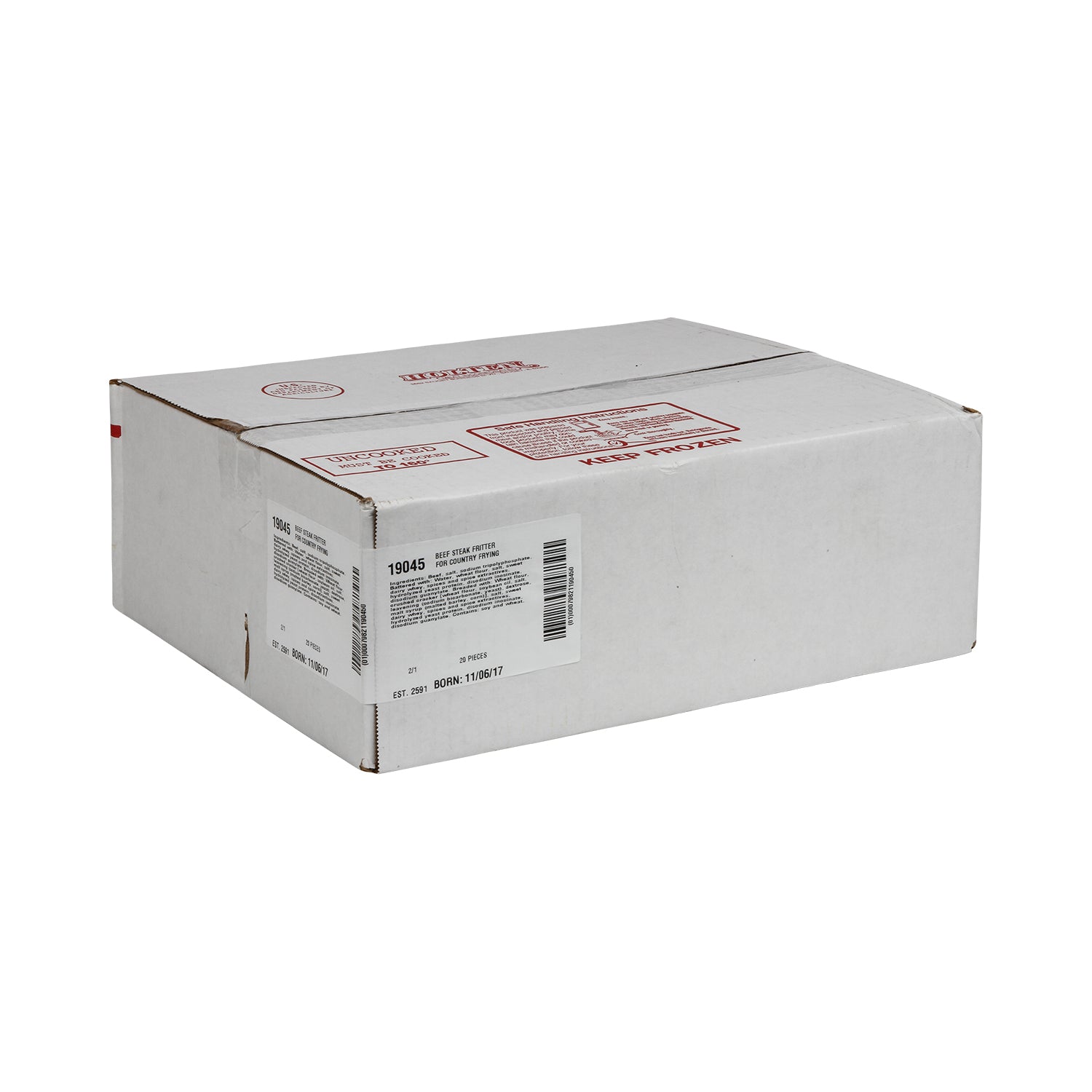 Beef Fritter Country Fried Two 8 Ounce Size - 20 Per Case.