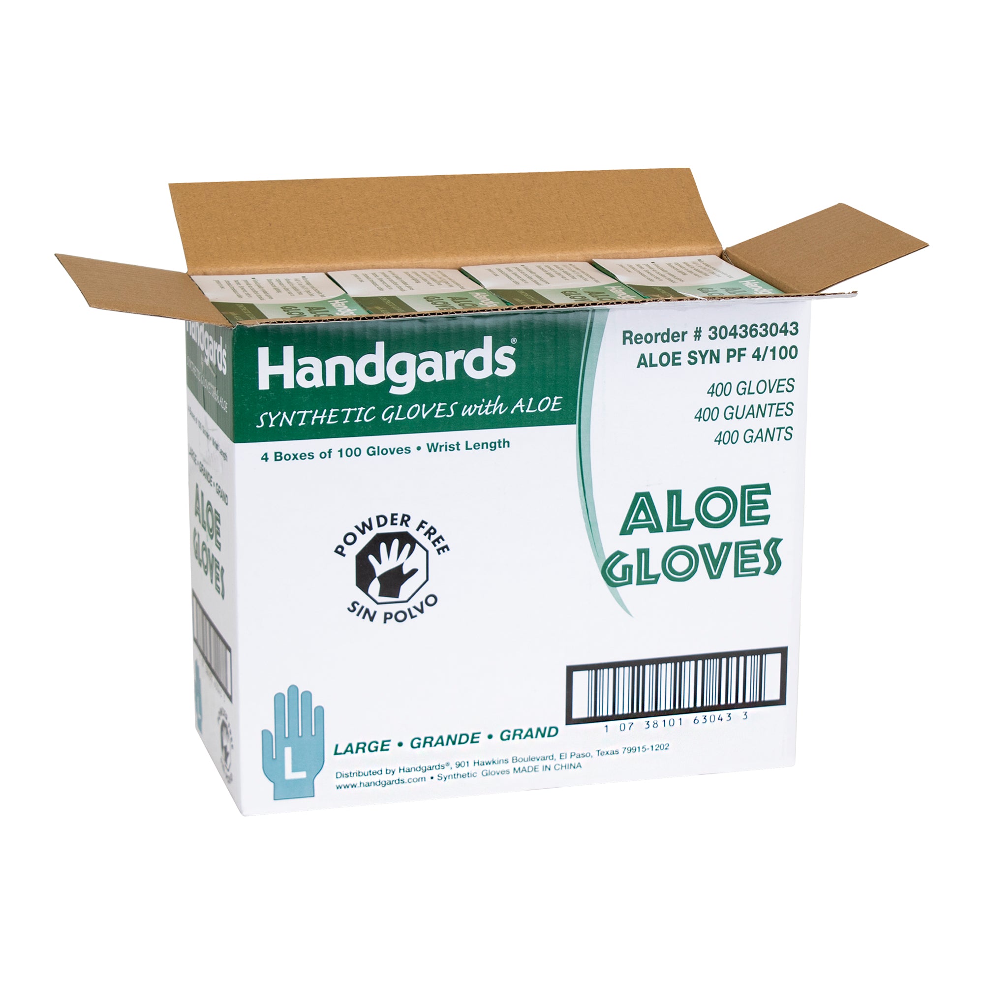 Glove Synthetic Aloe Powder Free Large 100 Each - 4 Per Case.