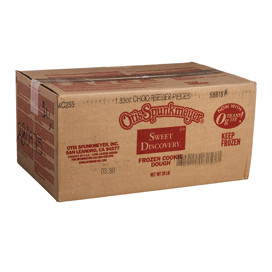 Frozen Cookie Dough Chocolate Flavored With Reese's Pieces Candy Bulk Bag 1.33 Ounce Size - 240 Per Case.