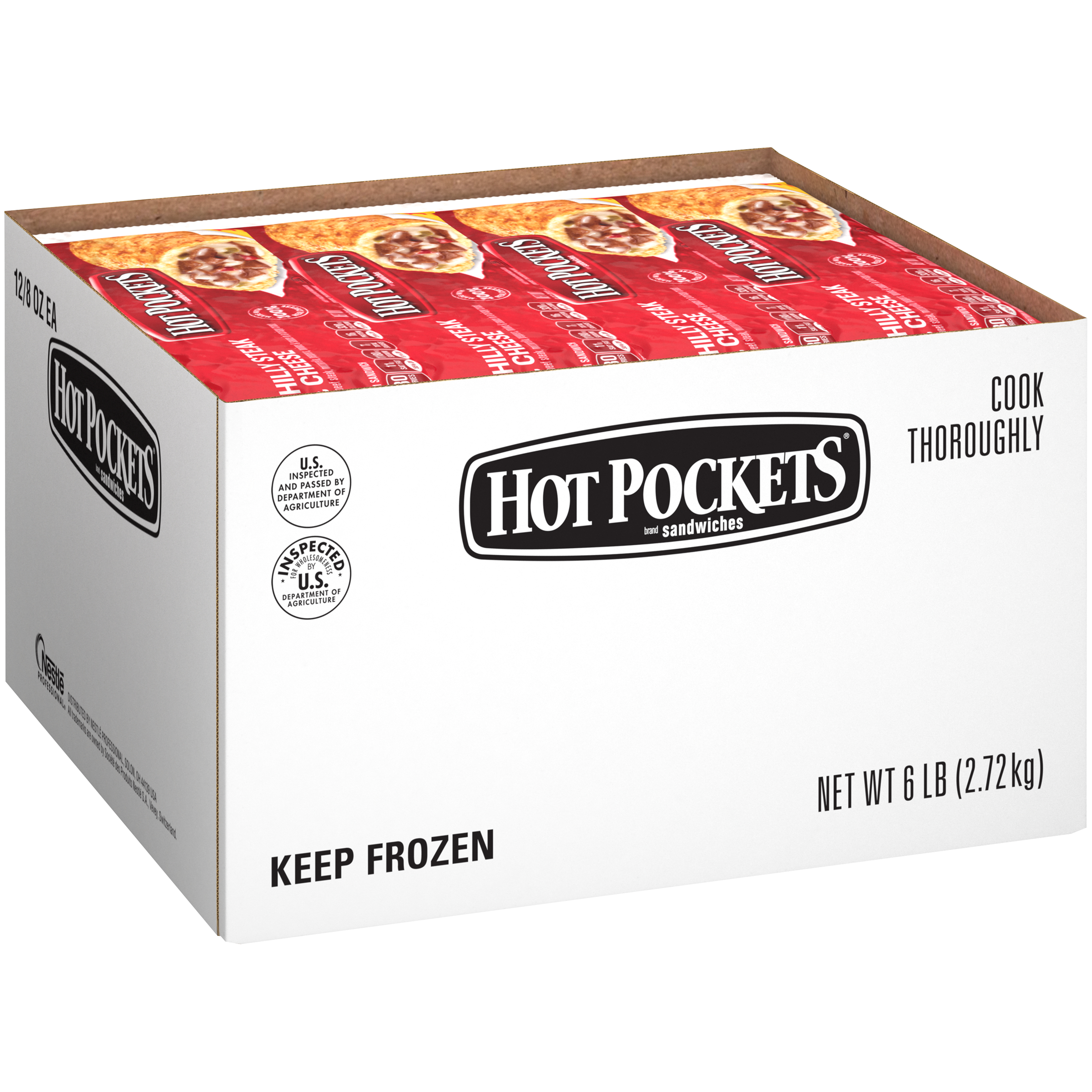 Hot Pocket Individually Wrapped Philly Steak & Cheese 8 Ounce Size - 12 Per Case.