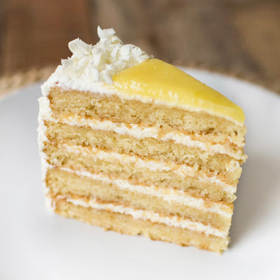 Lawler's Inch Lemon Curd Cake Colossal Cut 110 Ounce Size - 2 Per Case.