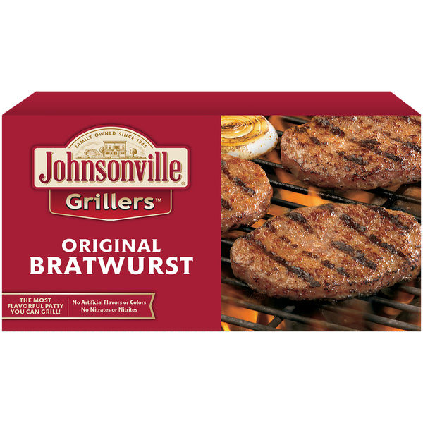 Johnsonville Uncooked Original Bratwurst Porksausage Patties Cartonct 24 Ounce Size - 9 Per Case.