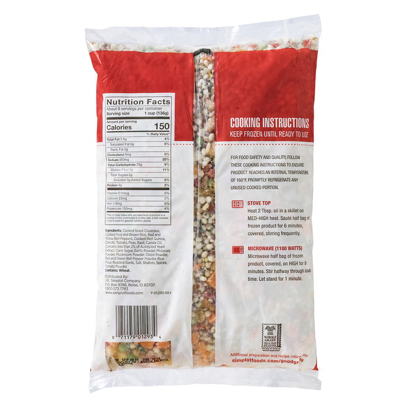 Simplot Good Grains Couscous Red Quinoa Andvegetable Blend 2.5 Pound Each - 6 Per Case.