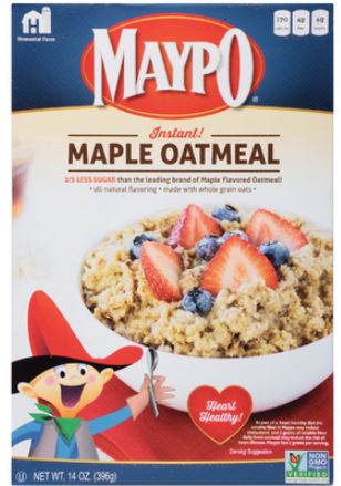 Cereal Maypo Oatmeal Maple Sodium Free Instant 42 Ounce Size - 1 Per Case.