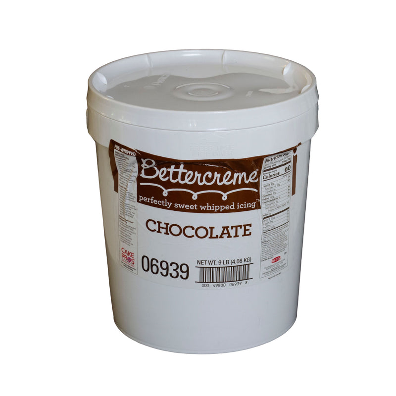 Bettercreme Icing Pre Whipped Chocolate Artificial 9 Pound Each - 1 Per Case.