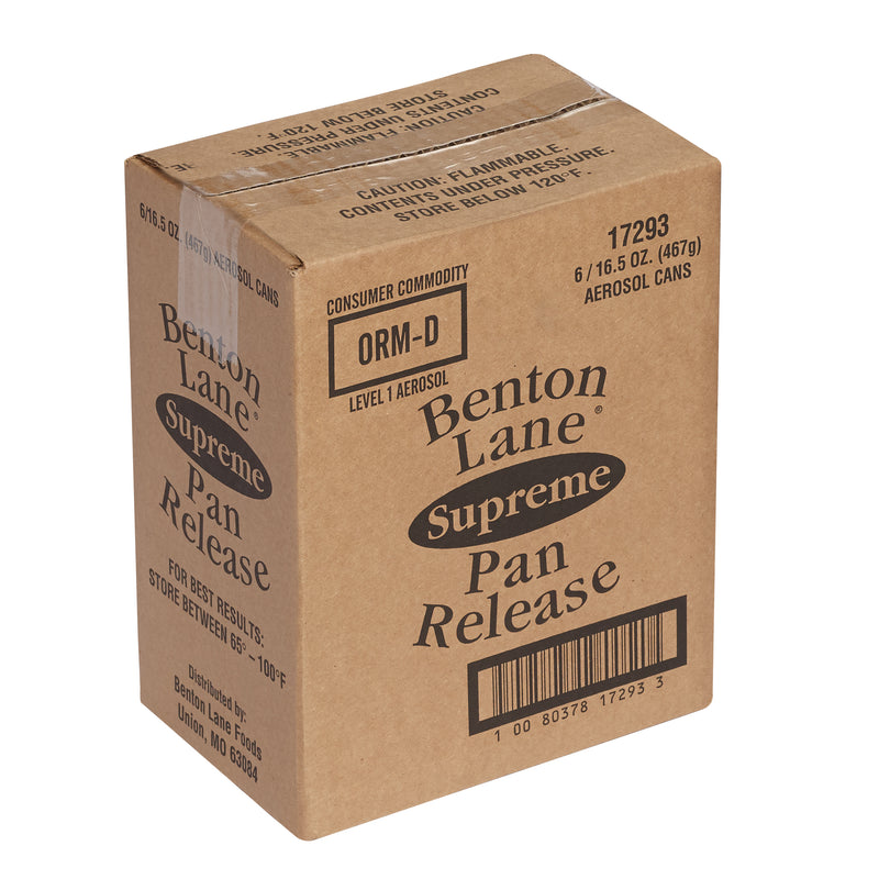 Benton Lane Supreme Pan Release Aerosol 16.5 Ounce Size - 6 Per Case.