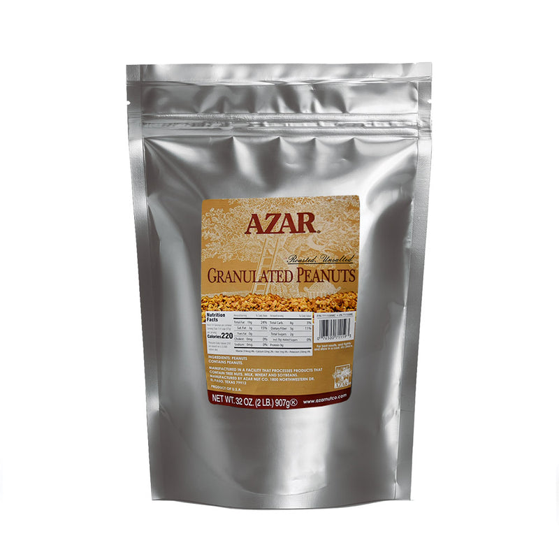 Azar Granulated Peanuts Bag 2 Pound Each - 3 Per Case.