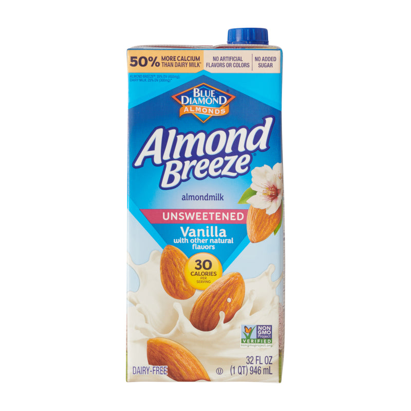 Almond Breeze Milk Substitute Vanilla 32 Ounce Size - 12 Per Case.