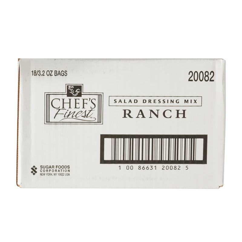 Chef's Finest Dry Ranch Dressing Mix 3.2 Ounce Size - 18 Per Case.