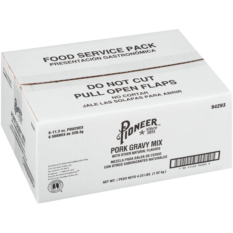 Pioneer Pork Gravy Mix 11.3 Ounce Size - 6 Per Case.