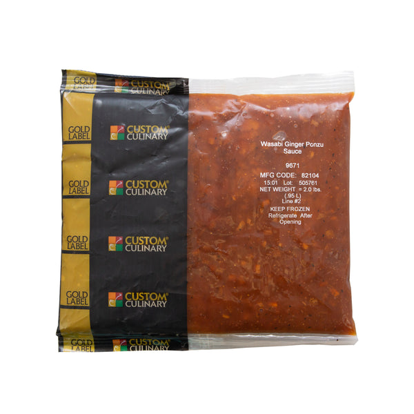 Sauce Wasabi Ginger Ponzu Pouch Frozen 2 Pound Each - 8 Per Case.
