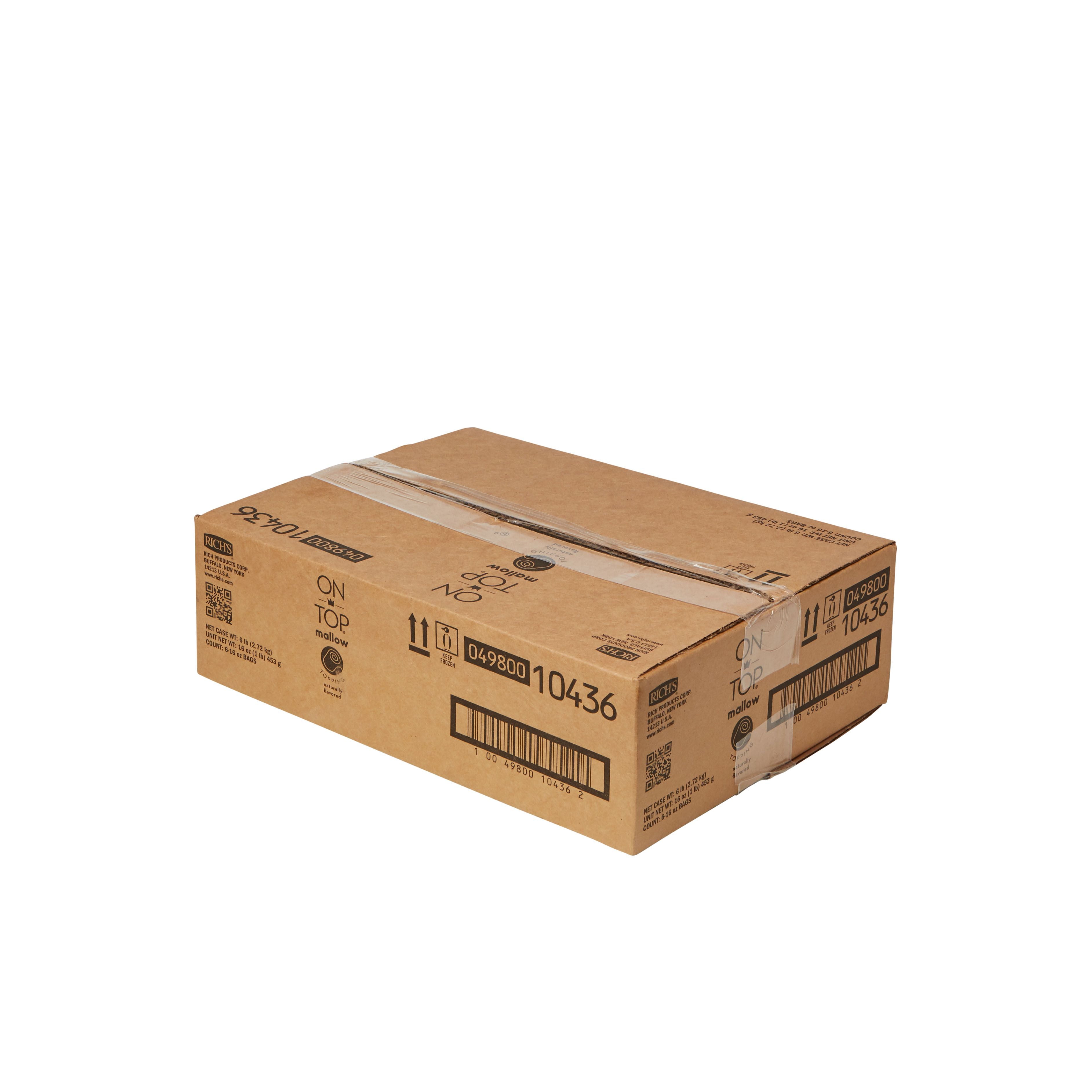 On Top Mallow Natural Flavor Topping 1 Pound Each - 6 Per Case.