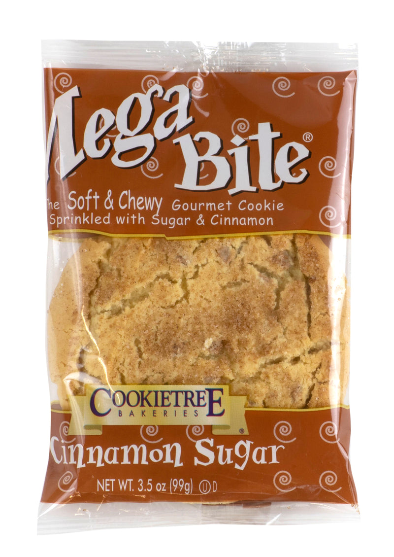 Cookietree Gourmet Cinnamon Sugar Megabite Individually Wrapped Thaw & Serve Cookie 3.5 Ounce Size - 56 Per Case.