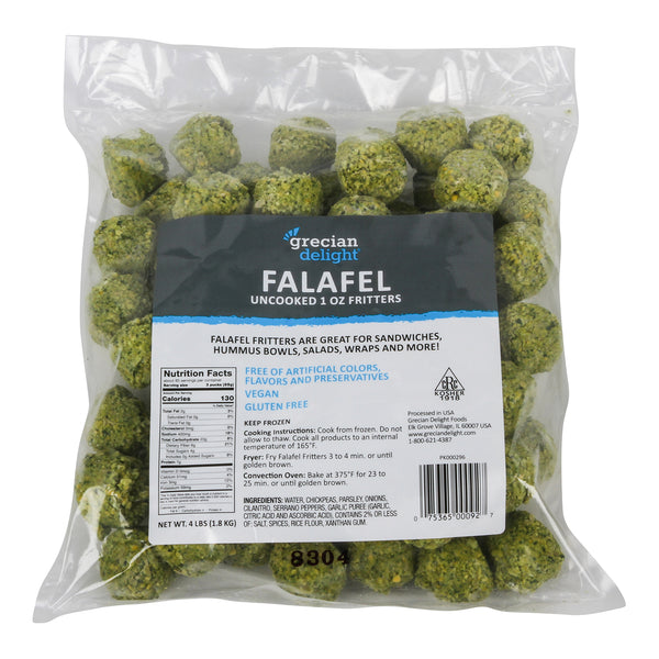 Falafel Fritters Uncooked Puck 4 Pound Each - 4 Per Case.