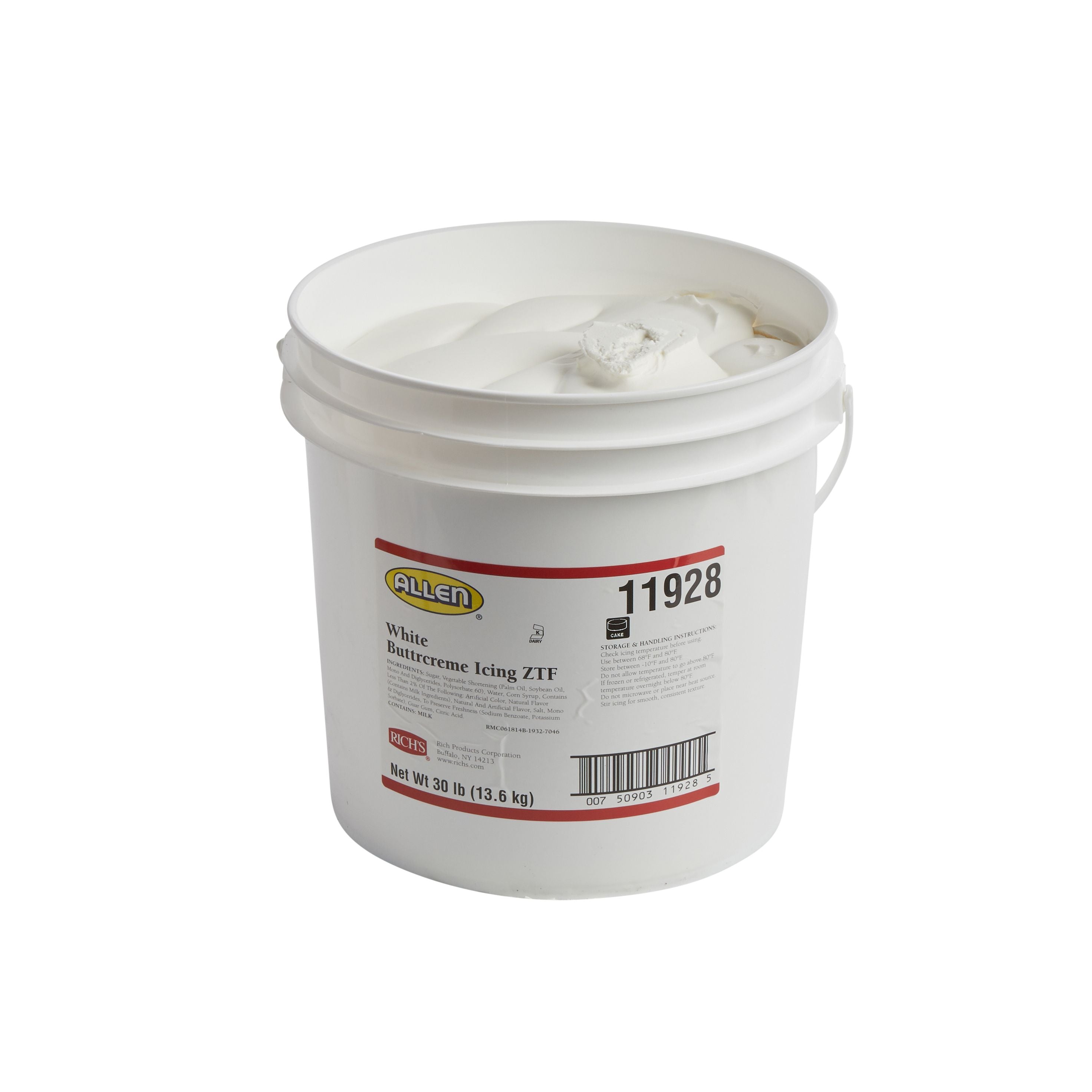 White Buttrcreme Icing Ztf 30 Pound Each - 1 Per Case.