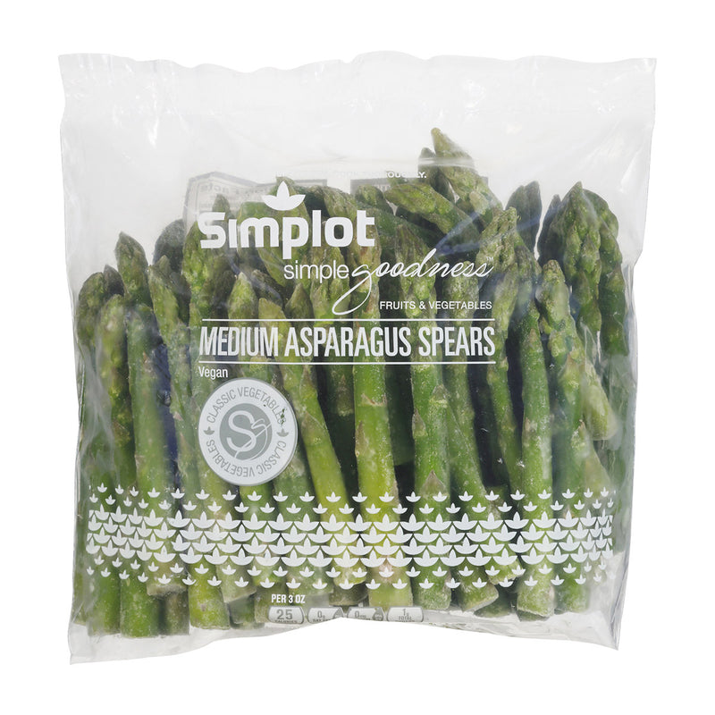 Simplot Simple Goodness Classic Vegetables Asparagus Spears 2.5 Pound Each - 6 Per Case.
